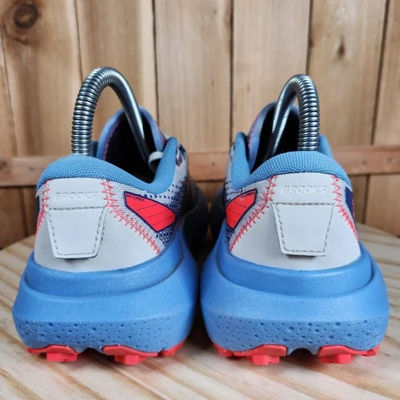 Brooks Women's Blue White Coral Trail Running Shoes - Picture 4 of 13